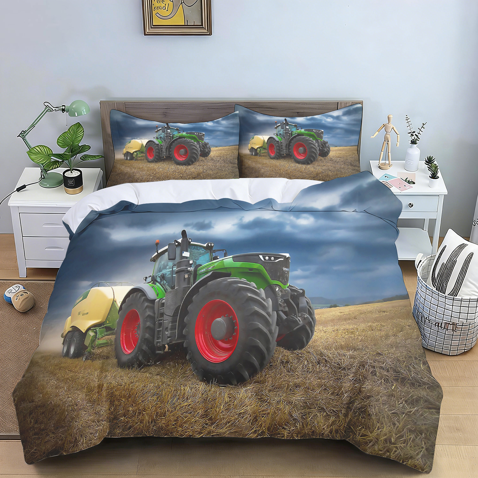 Agriculture Farming Cartoon - Farm Tractor A380 Airplane 3D Print