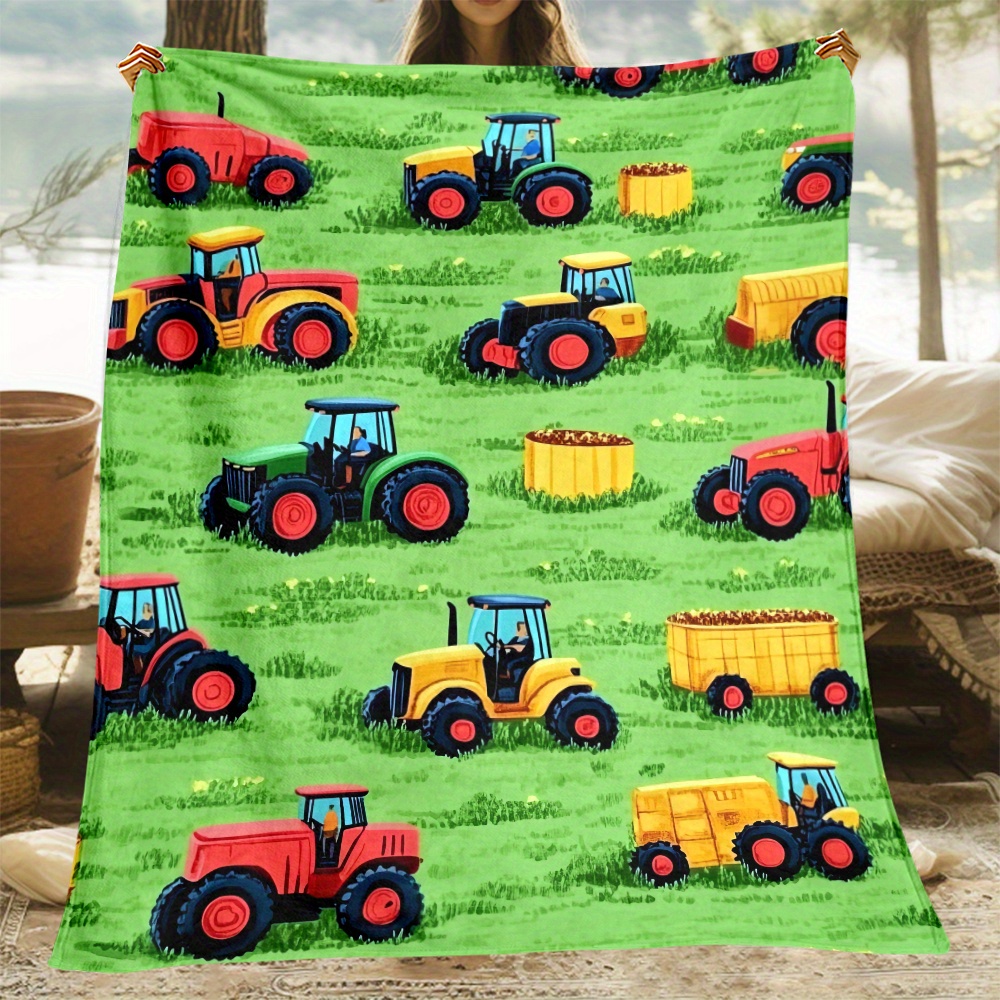 Agriculture Farming Cartoon - 1pc Tractor Farm Vehicles Green Field