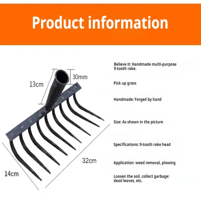 Ninetooth Nail Rake Multifunct – Agriculture Farming Working Bewertung und Preis