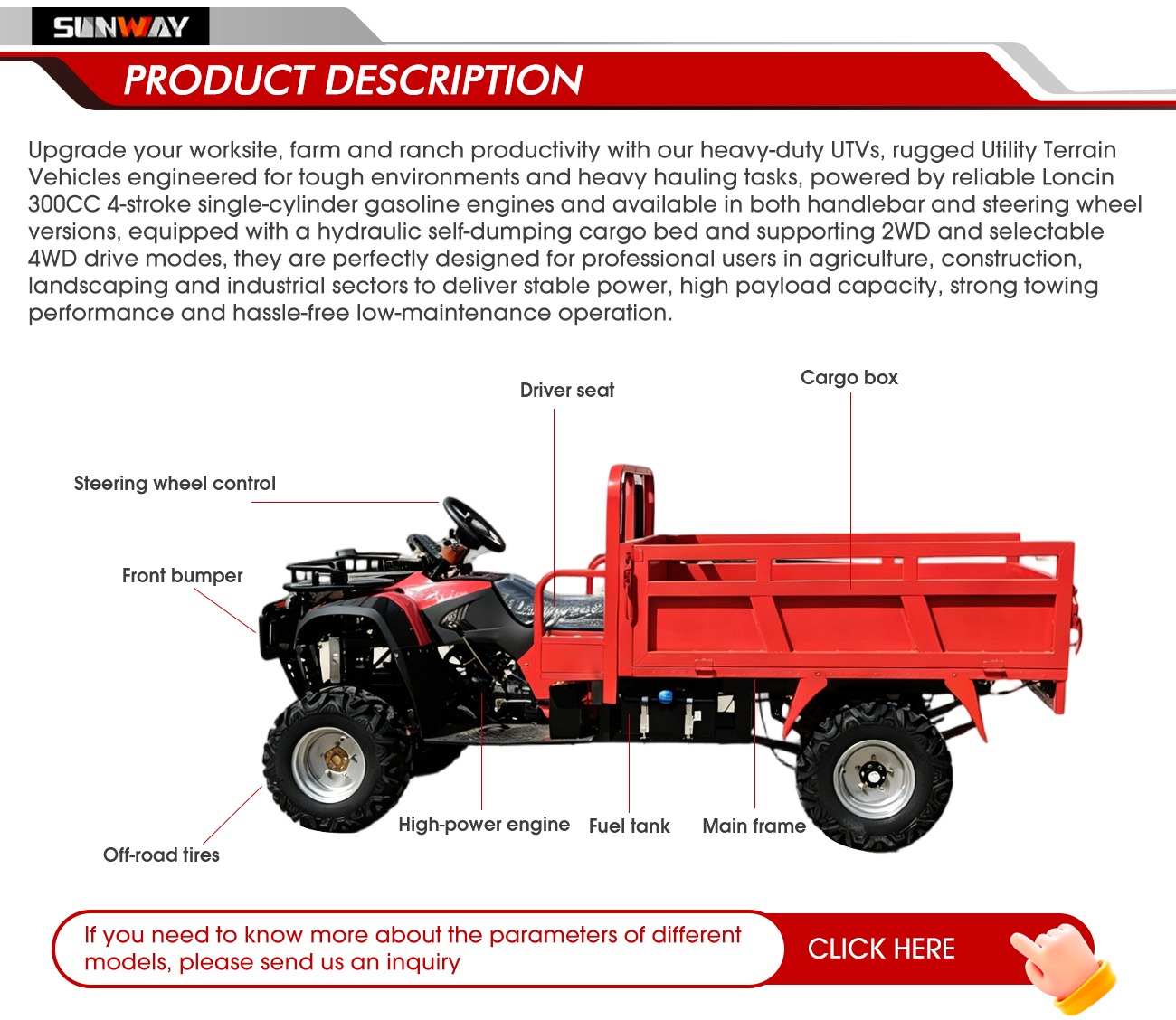 China Factory Four Wheel Drive – Agriculture Farming Working Bewertung und Preis